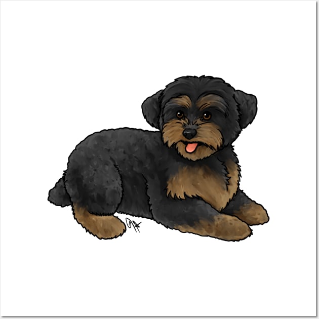 Dog - Yorkipoo - Black and Tan Wall Art by Jen's Dogs Custom Gifts and Designs